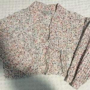 urban outfitters white and pastels cardigan